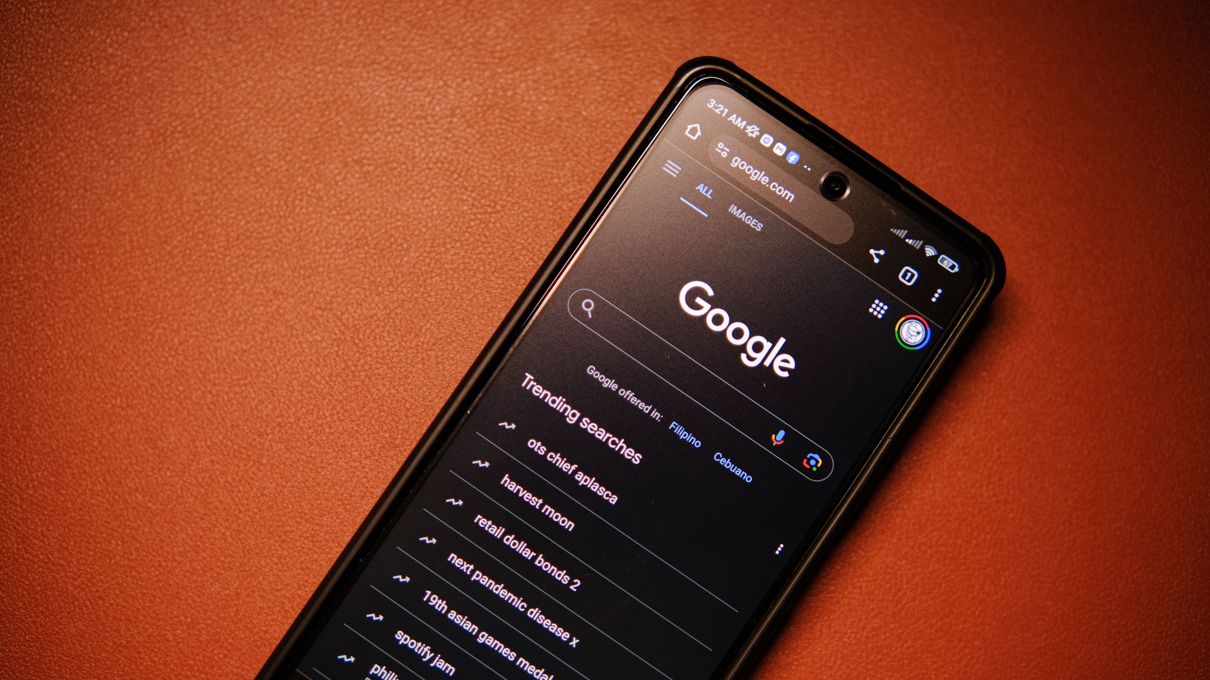 Google-Suche auf einem Smartphone-Bildschirm